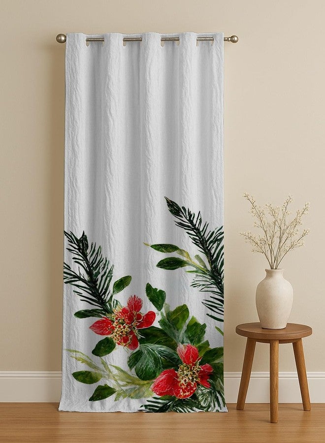 OnlyOne1 Merry Christmas Curtain | LongCrush/Polyester Decorative Window & Door Drape | Festive, Party Decoration Curtain for Living Room, Bedroom, Kids Room & Home Decor | Size 7ft_24 | Single Piece - Image 1