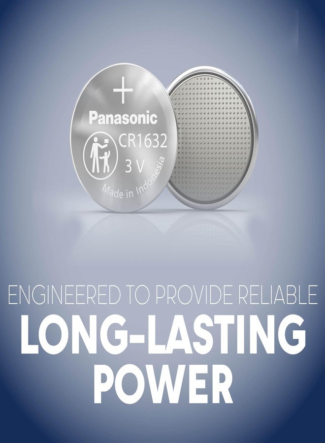 Panasonic CR1632 3.0 Volt Long Lasting Lithium Coin Cell Batteries in Child Resistant, Standards Based Packaging, 4-Battery Pack - Image 2