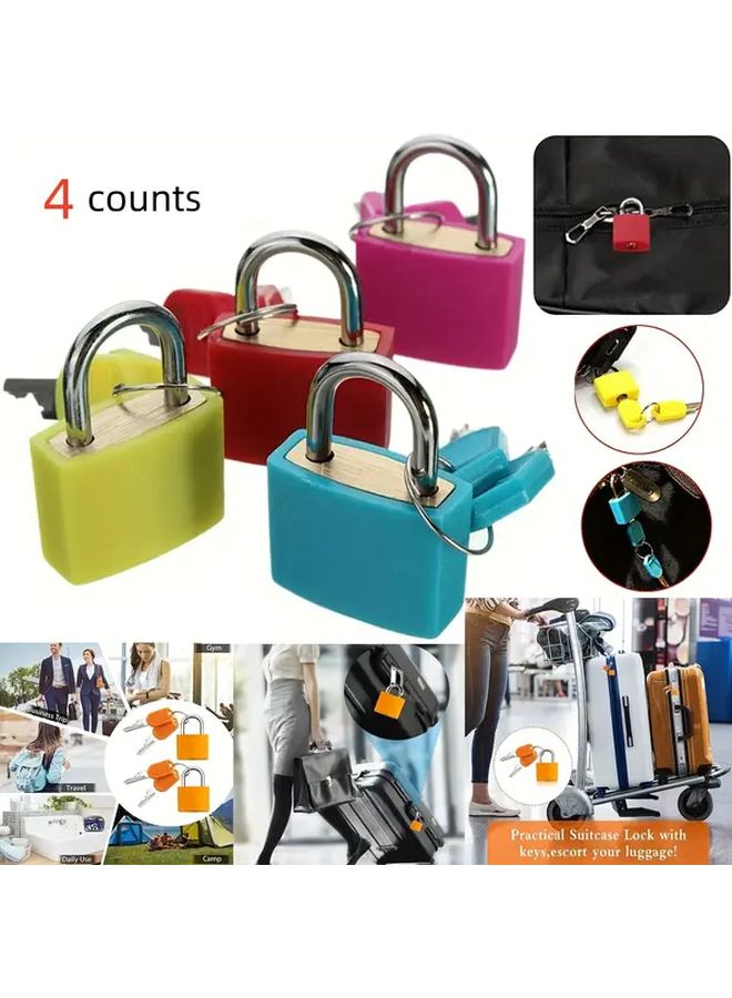 4 Pieces Durable Metal Locks Multi Color For Luggage Gym And School Security - Image 5