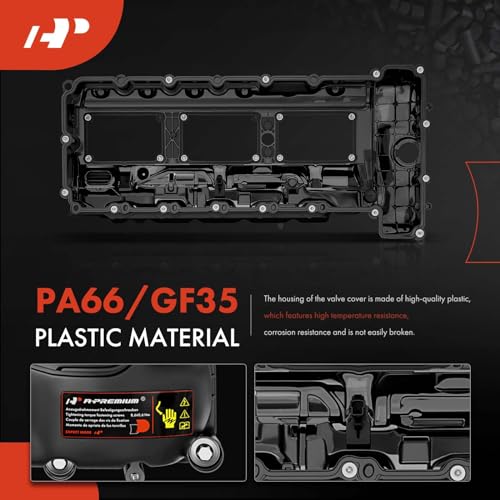 A-Premium طقم غطاء صمامات المحرك A-Premium N55 مع حشوة ومسامير وغطاء زيت متوافق مع طراز BMW 2011-2019 - 328i 335i 435i 530i 535i 640i 740i 740Li (xDrive) X3 X5 X6، 3.0L توربو، استبدال # 11127570292 - Image 5