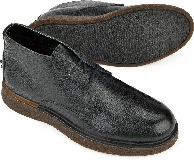 Ziya , Men's Leather Boots 1331007Z3048 Black