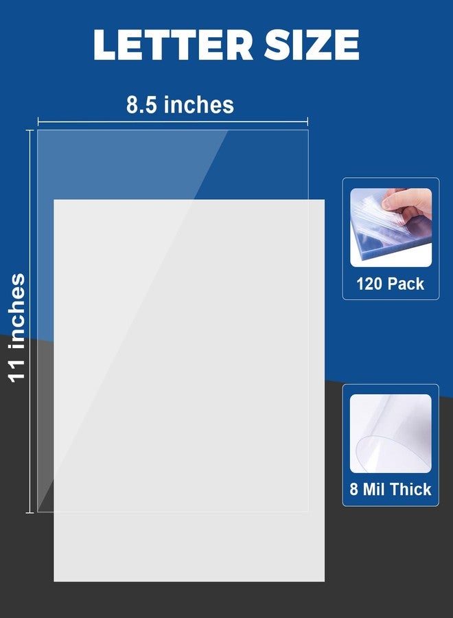 Dynta Binding Covers 8 mil PVC Clear Cover Sheets for Binding, Letter Size 8-1/2 x 11 Inches, 120 Pack Report Covers, Presentation Binder, Office Supplies, Un-Punched, Square Corners - Image 5