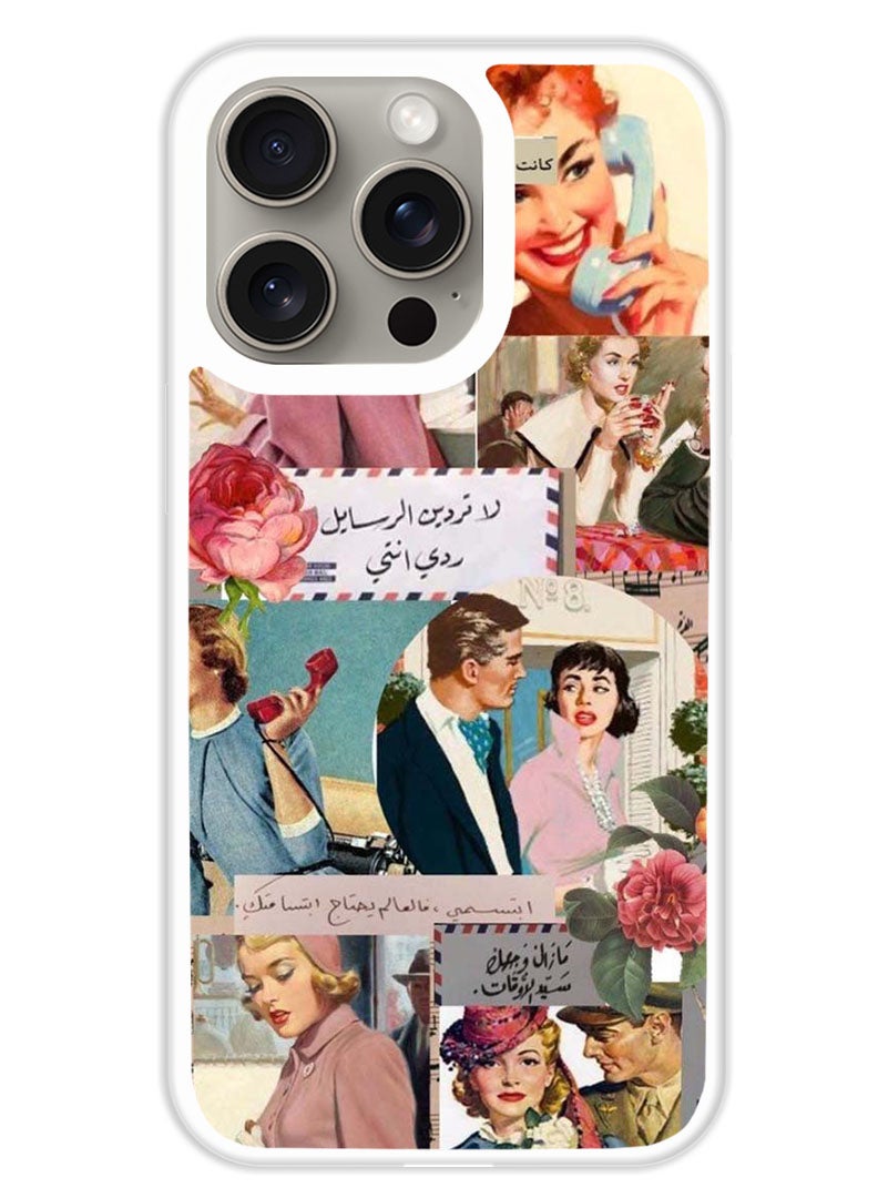 Theodor Protective Case Cover For APPLE IPHONE 15 Pro Vintage (White Bumper) - Image 1