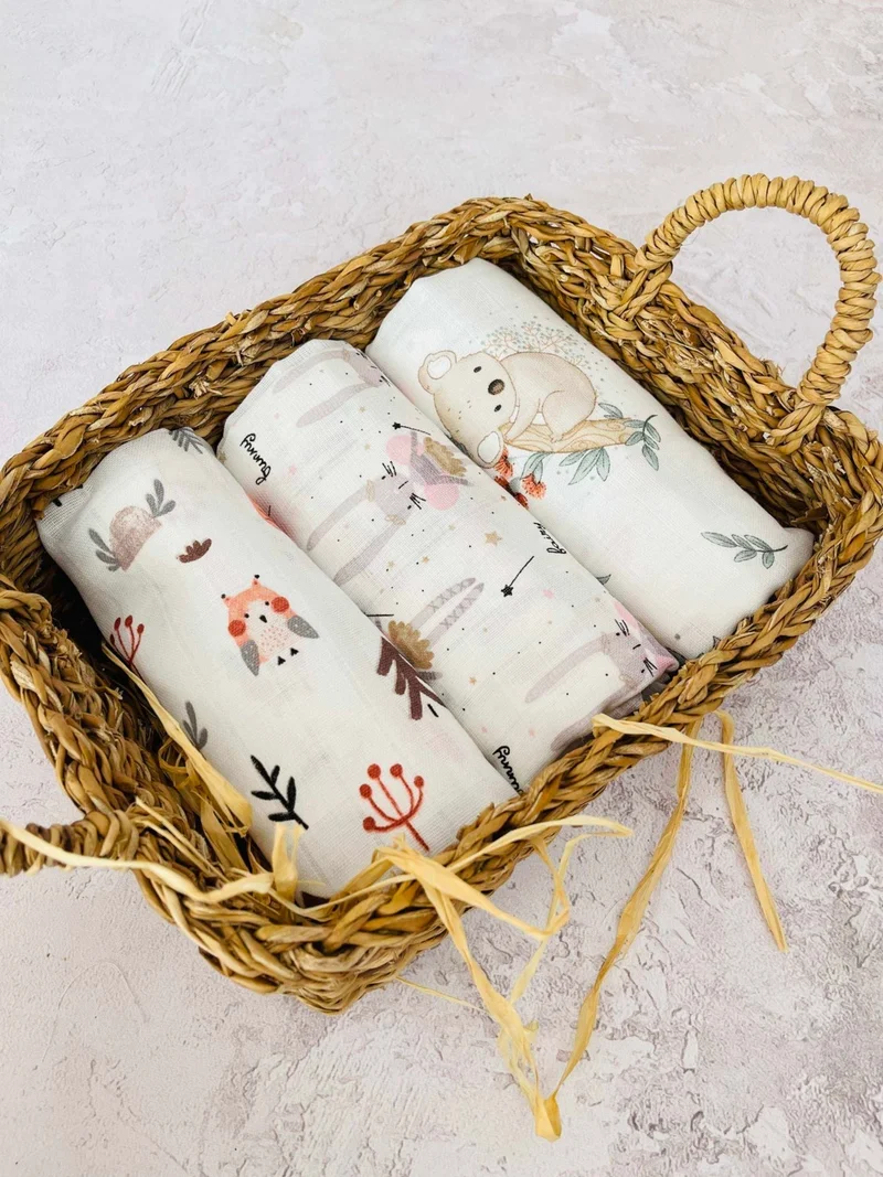 juniperus 3 Multi-Purpose Muslin Cloth Cover Blanket