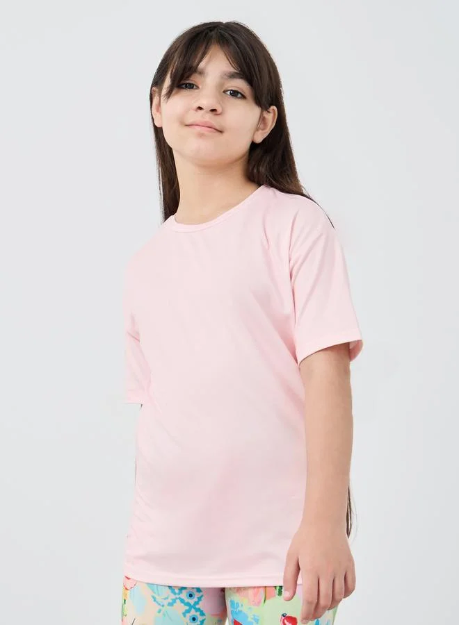 Styli Styli Floral Print Oversized T-Shirt and Leggings Set