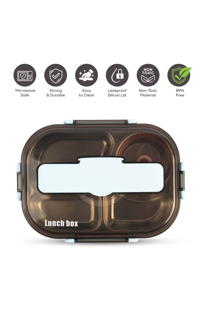 COCOBEE Kids Oval Lunch Box | Non-Toxic, Food-Grade, Design – Blue - Image 2