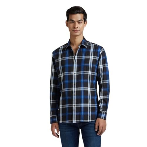 Pepe Jeans Navy Check Full Sleeve Shirt - Image 1