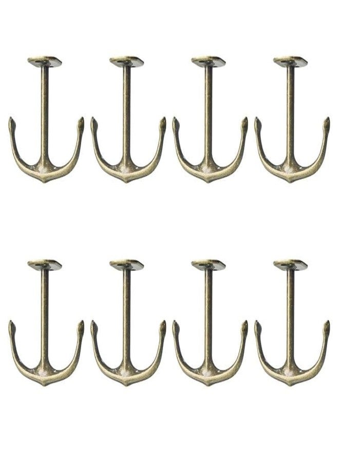 DEEKOUDT Anchor Two Prong Ceiling Hook for Closet Top Bathroom Kitchen Cabinet Garage Pack of 8 (Bronze) - Image 1