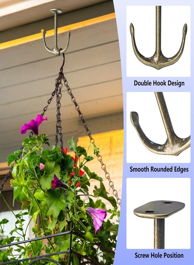 DEEKOUDT Anchor Two Prong Ceiling Hook for Closet Top Bathroom Kitchen Cabinet Garage Pack of 8 (Bronze) - Image 4
