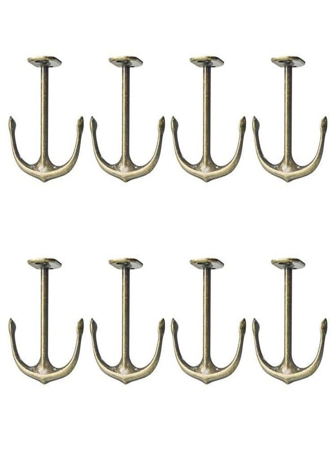 DEEKOUDT Anchor Two Prong Ceiling Hook for Closet Top Bathroom Kitchen Cabinet Garage Pack of 8 (Bronze) - Image 2