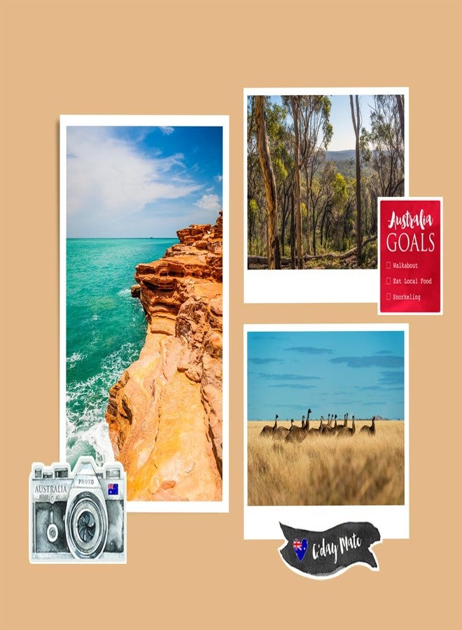 Trendzeen Australia Themed Stickers Sheet - Decorative Australia Stickers for Scrapbooking, Journals, Planners, Photo Album - Set of 2 Australia Scrapbook Sticker with Animals, Flag, Travel Inspired Designs - Image 3