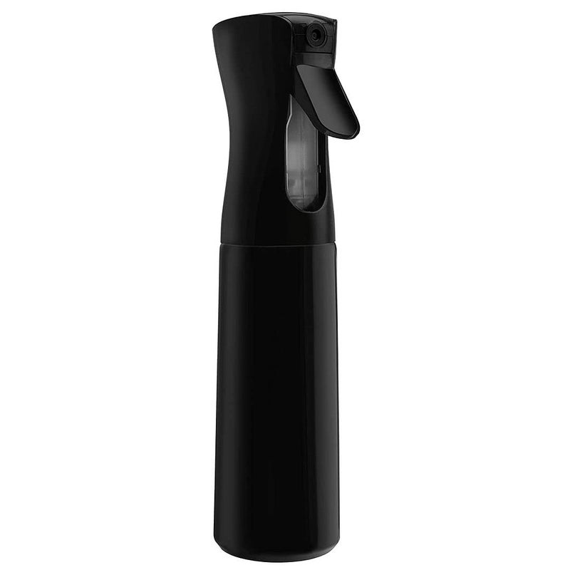 Fresh creation Polyethylene Terephthalate Pet Ultra Fine Durable Empty Continuous Spray Bottle Water Mister For Hairstyling Plants Cleaning Cooking Misting Skin Care 300 ML Black - Image 1