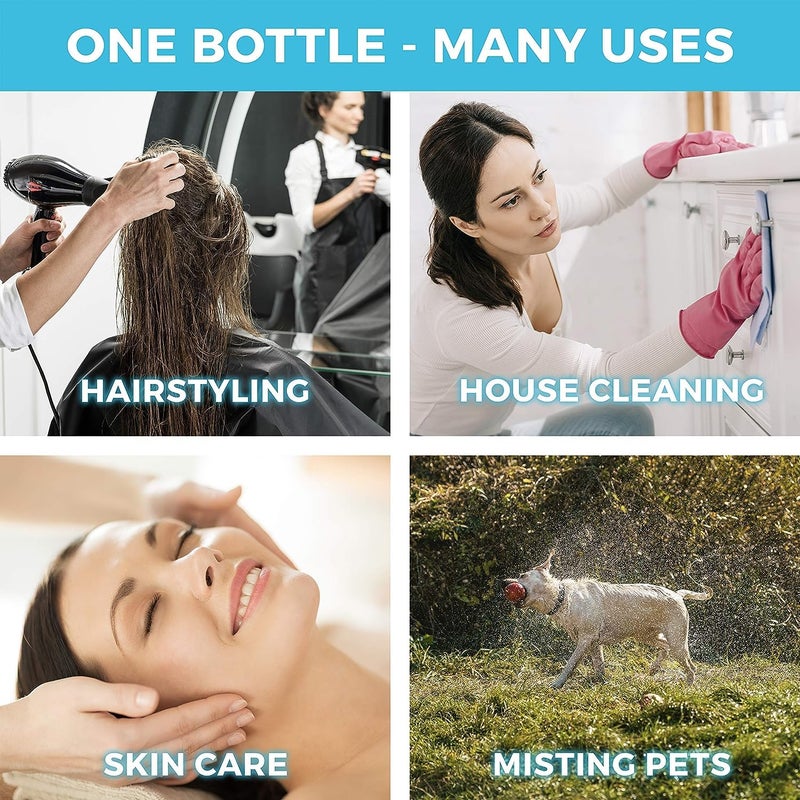 Fresh creation Polyethylene Terephthalate Pet Ultra Fine Durable Empty Continuous Spray Bottle Water Mister For Hairstyling Plants Cleaning Cooking Misting Skin Care 300 ML Black - Image 3