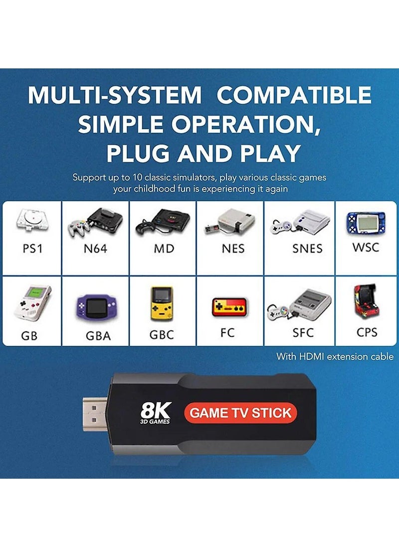 Q9 Video Game stick Android 5G 8K TV BOX Dual system 2.4G Double Wireless Controller Retro Games for PS1/GBA Boy