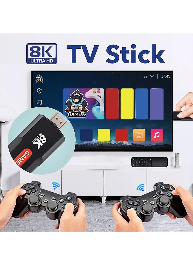 Q9 Video Game stick Android 5G 8K TV BOX Dual system 2.4G Double Wireless Controller Retro Games for PS1/GBA Boy