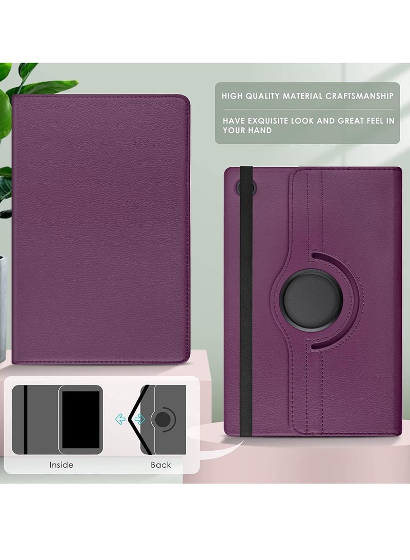 Case Compatible with Galaxy Tab A8 10.5" Case (SM-X200/X205/X207), Galaxy Tab A8 Case 10.5 inch,Auto Sleep/Wake 360° Rotating Stand Folio Leather Case for Tab A8 2022 (Purple) - Image 2