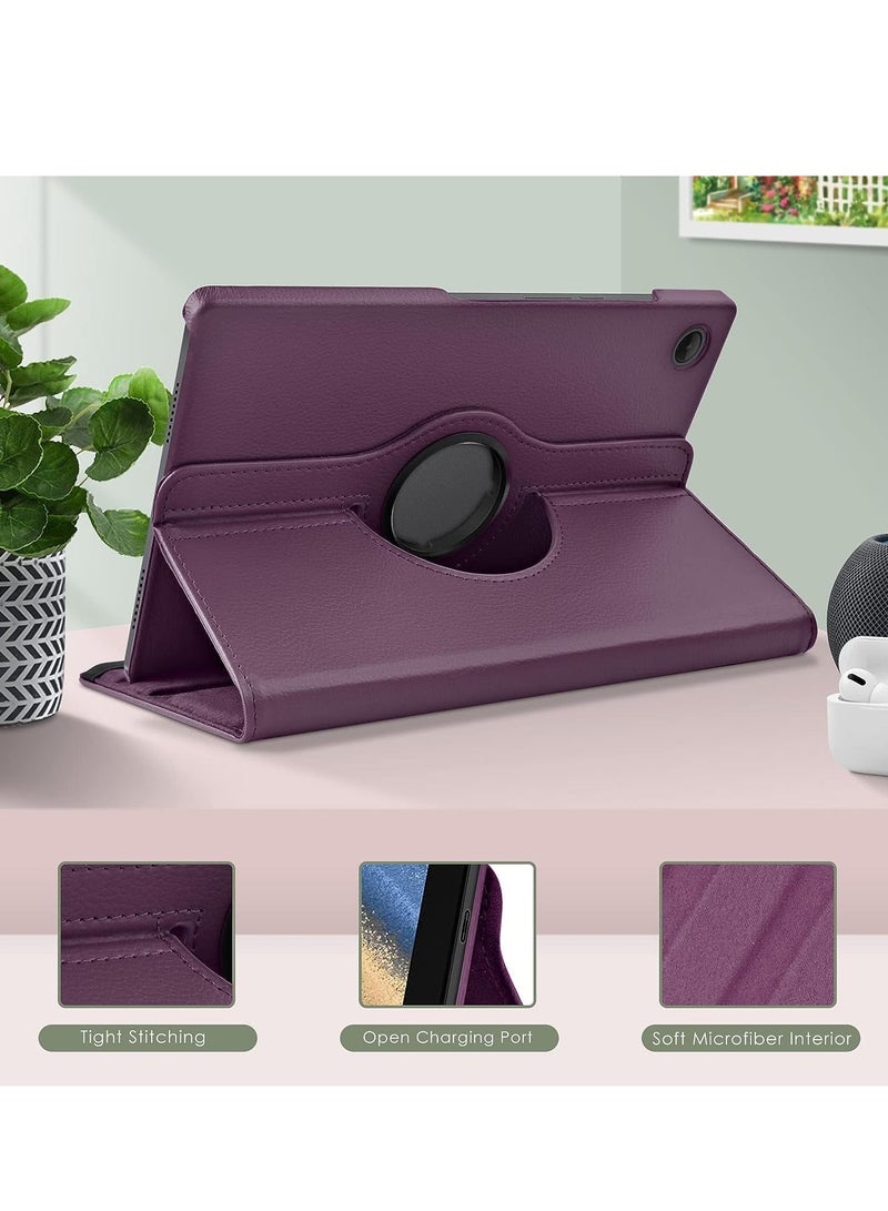 Case Compatible with Galaxy Tab A8 10.5" Case (SM-X200/X205/X207), Galaxy Tab A8 Case 10.5 inch,Auto Sleep/Wake 360° Rotating Stand Folio Leather Case for Tab A8 2022 (Purple) - Image 4