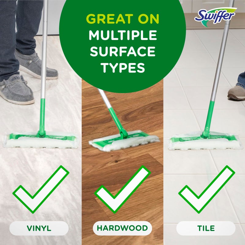 Swiffer Sweep + Mop, Dry Pads Refill, Floor Cleaner for Dirt, Dust, Hair, Cleaning Cloths for Mopping Home, Bathroom, Kitchen, Dust Mop, Floor Duster, Lavender, 52ct - Image 4
