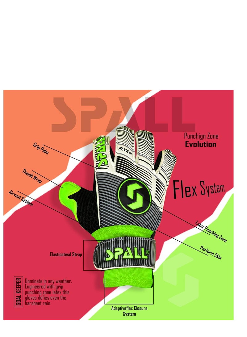 Spall Goalkeeper Gloves With Strong Grip Palms To Give Hand Finger Protection To Prevent Injuries For Football Soccer Goalie Training Gloves - Image 2