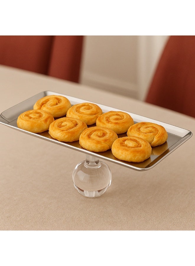 Dania 🍰✨ Premium stainless steel dessert and cake serving stand – multi-purpose | Size 36×15 cm - Image 1