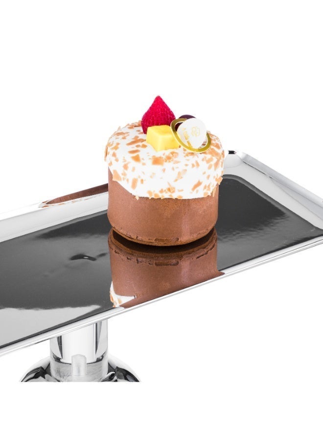 Dania 🍰✨ Premium stainless steel dessert and cake serving stand – multi-purpose | Size 36×15 cm - Image 2