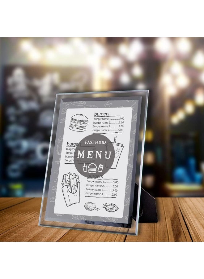 2 حزم الفضة A4 إطار الصورة ، حامل الشهادة ، الزجاج ، دبلوم رف الصحف البحرية ، سطح المكتب - Image 4