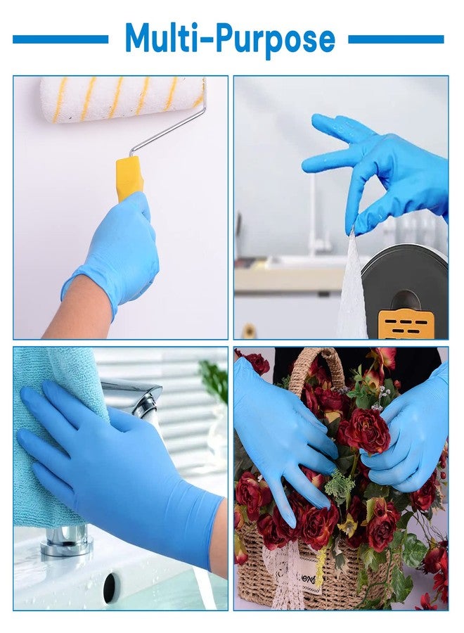 EDI Disposable Vinyl Gloves (Blue) - Powder-Free, Latex-Free (400, Small) - Image 5