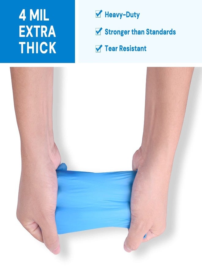 EDI Disposable Vinyl Gloves (Blue) - Powder-Free, Latex-Free (400, Small) - Image 3