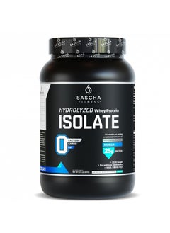 SASCHA FITNESS Hydrolyzed Whey Protein Isolate,100% Grass-Fed (2 Pounds, Vanilla)