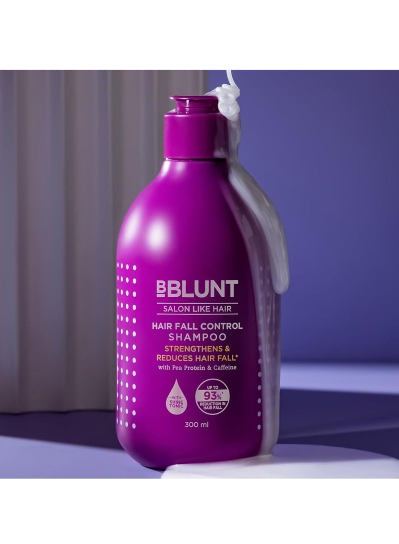 BBlunt Hair Fall Control Shampoo with Pea Protein & Caffeine for Stronger Hair - 300 ml - Image 2