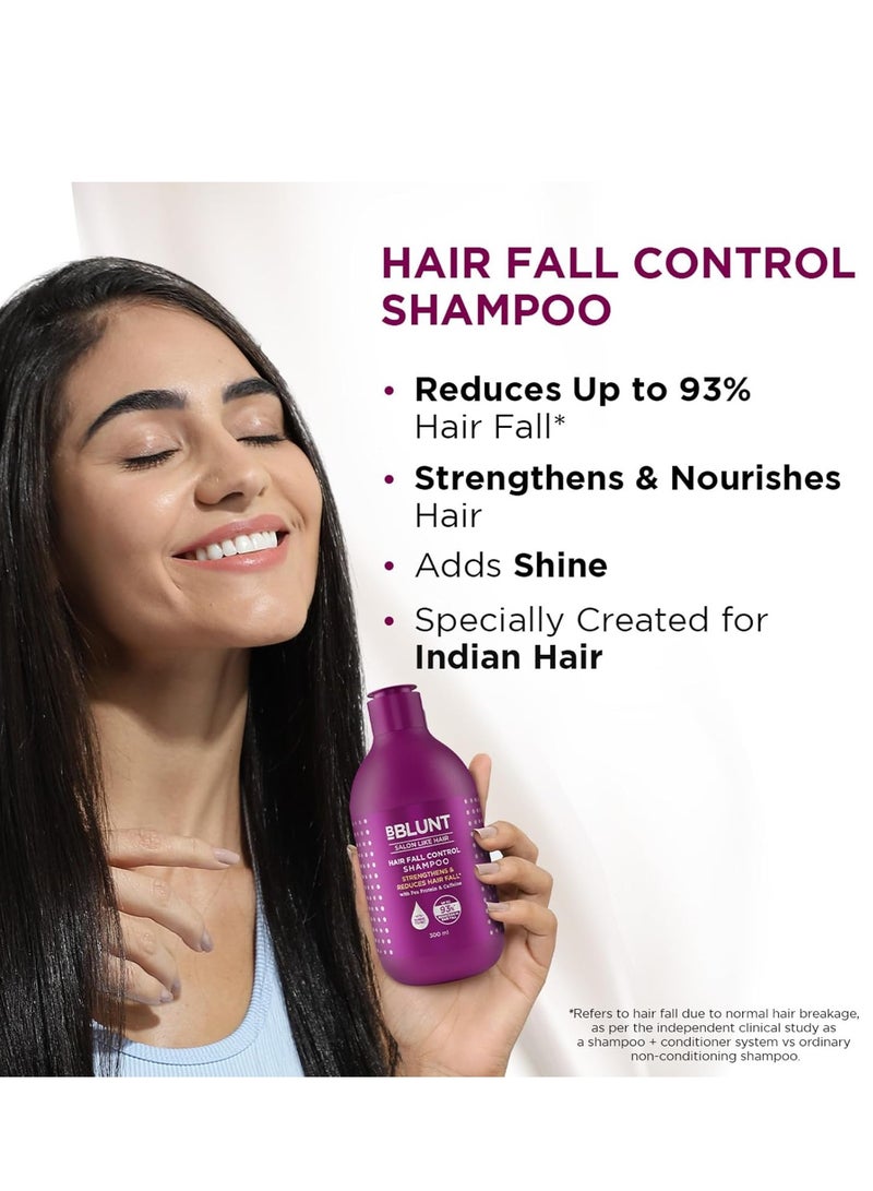 BBlunt Hair Fall Control Shampoo with Pea Protein & Caffeine for Stronger Hair - 300 ml - Image 4