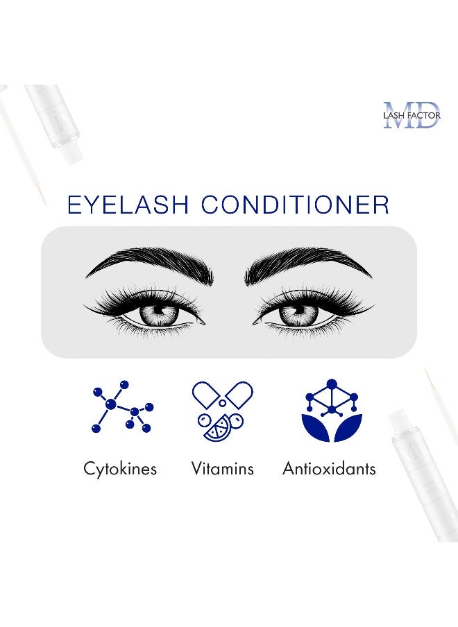MD Lash Factor Eyelash Growth Serum| Enhances Your Natural Lashes For A Fuller, Longer & Denser Look | Eyelashs Enhancer for Women | 0.2 Fl Oz - 6 Month Supply  - Image 4
