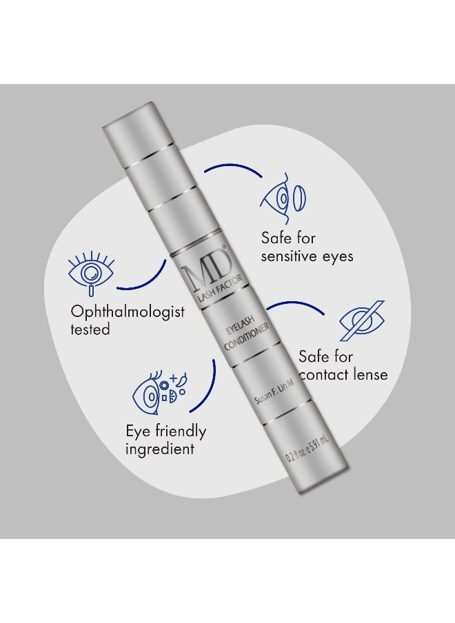 MD Lash Factor Eyelash Growth Serum| Enhances Your Natural Lashes For A Fuller, Longer & Denser Look | Eyelashs Enhancer for Women | 0.2 Fl Oz - 6 Month Supply  - Image 3