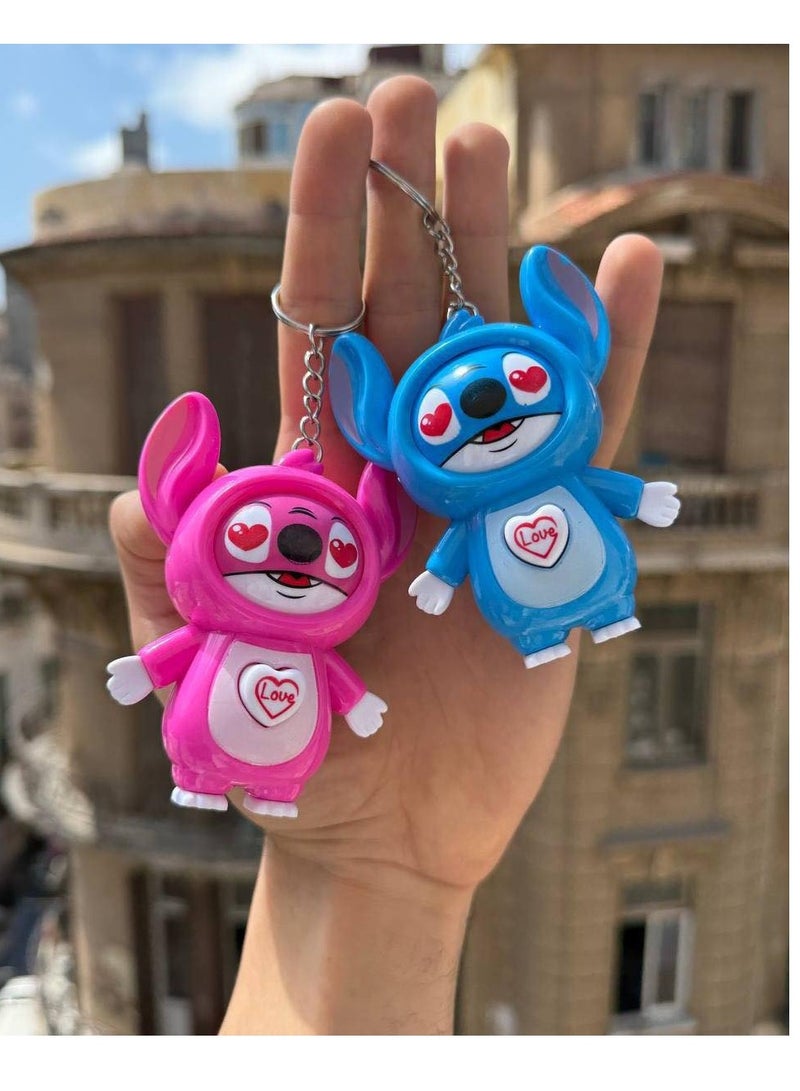 Novelty Keychain with a Changing Face that Displays Different Expressions - Practical and Entertaining for Everyday Use - Pink - Image 1