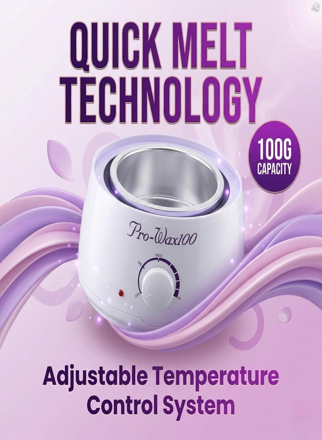 Drumstone Pro Wax Heater Kit 100 Professional Hair Removal Wax Warmer with Adjustable Temperature Control, Quick Melt Safe Design for Face Arms Legs Bikini, Home Salon Waxing System XL - Image 2