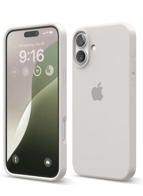 Liquid Silicone Case Cover For iPhone 16 Plus,Silky Soft Touch Full Body Protective Phone Case Anti Scratch Shockproof Cover With Microfiber Lining,Slim Protective Back Cover with Comfortable Hold Touch Feeling and Anti-fingerprint