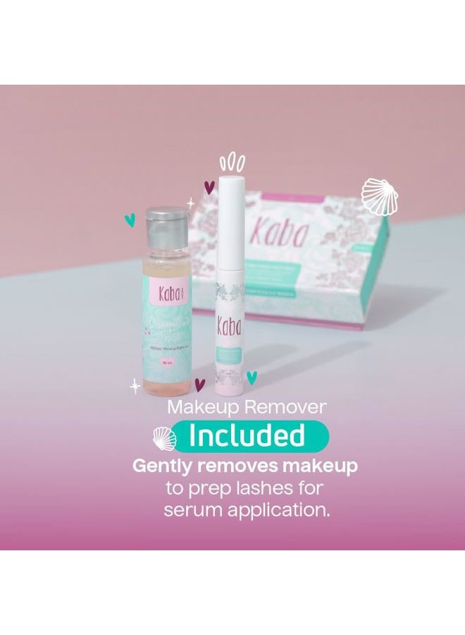 D'Luchi Kaba Eyelash Growth Serum for Longer & Thicker Eyelashes Dermatologist Tested, Includes Makeup Remover Oil - Improved Formula - Image 4