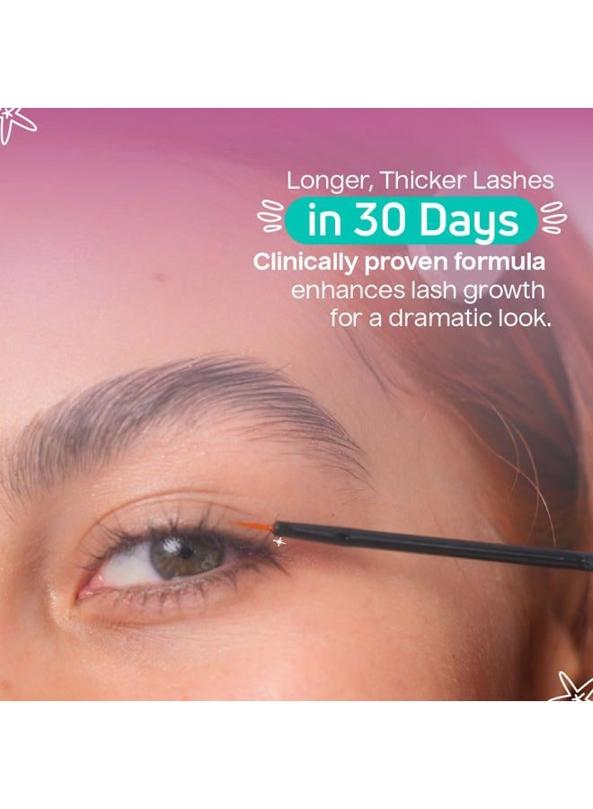D'Luchi Kaba Eyelash Growth Serum for Longer & Thicker Eyelashes Dermatologist Tested, Includes Makeup Remover Oil - Improved Formula - Image 2