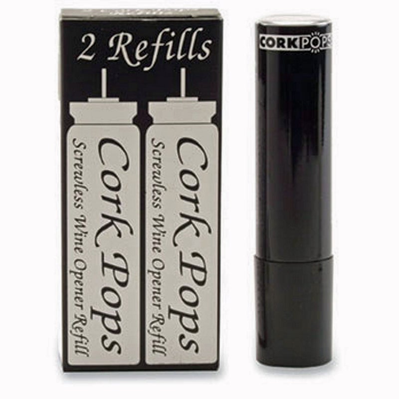 Cork Pops Refill Cartridges – Eco-Friendly, Low-Pressure, Fits All Cork Pops Models, Opens 60-80 Bottles Each, 2 Cartridges - Image 1
