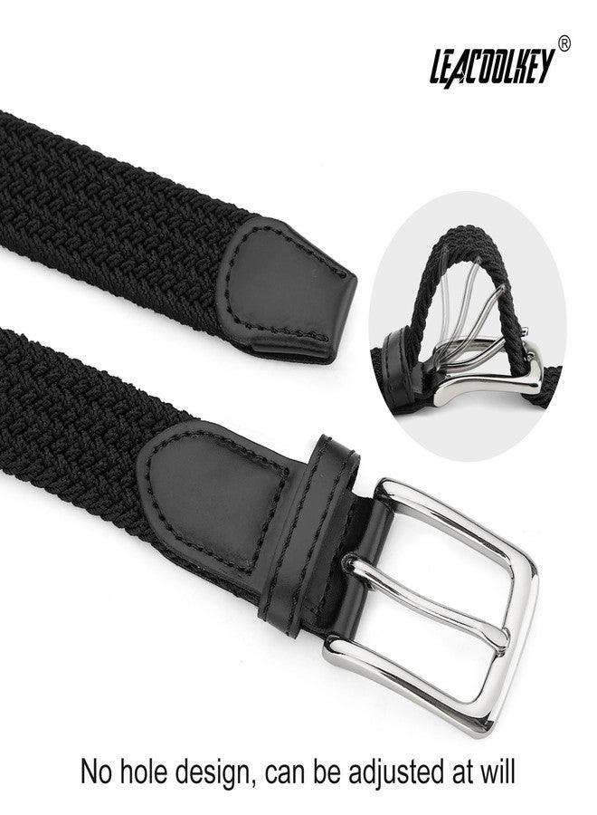 LEACOOLKEY Kids 2 Pack Elastic Braided Belts Stretch Golf Belts for Boys and Girls Aged 3-12 Years - Image 3