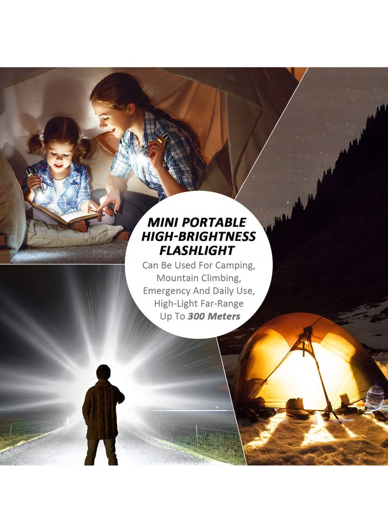 4 Pack USB Rechargeable LED Flashlights with 3 Bright Modes and COB Side Lights for Camping Hiking Emergency and Everyday Use - Image 5