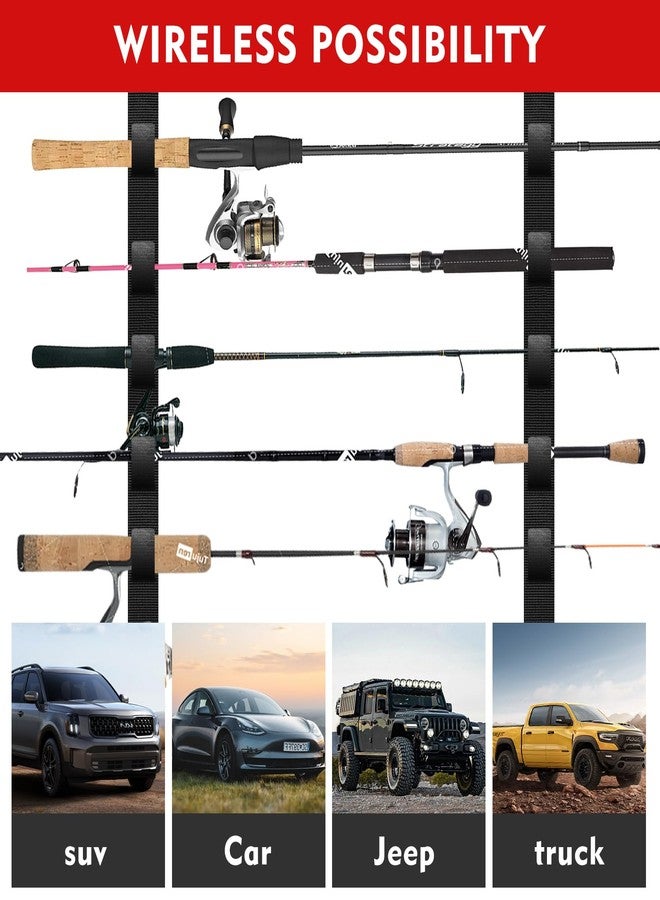 CdbC Adjustable Fishing Rod Holder 2 Pack Car Fishing Rod Holder Adjustable Fishing Pole Fishing Pole Rack Fishing Rod Rack Carrier for Car, SUVs and Vans - Image 3