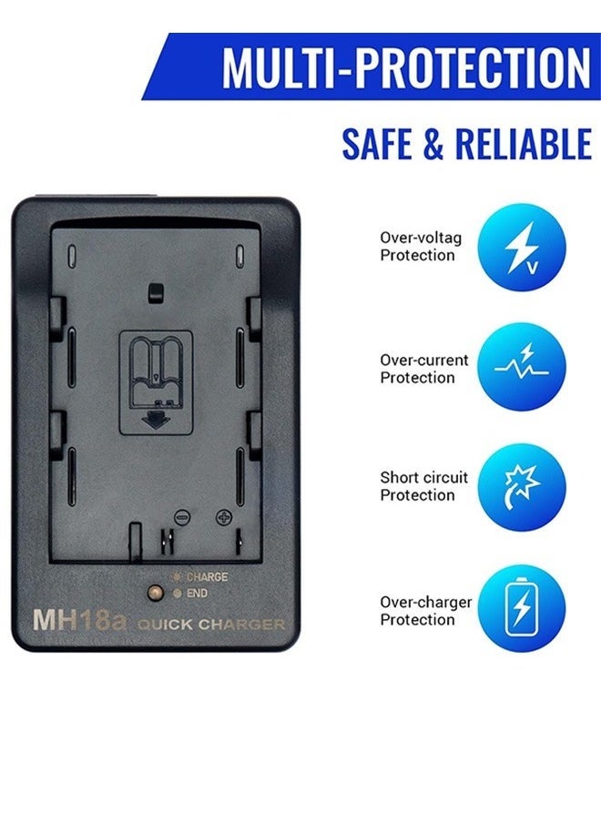 Ailily - MH-18a Quick Battery Charger Compatible with Nikon EN-EL3 EN-EL3e EN-EL3a Battery for D50 D70 D70s D80 D90 D100 D200 D300 D300s D700 Digital SLR Cameras - Image 1