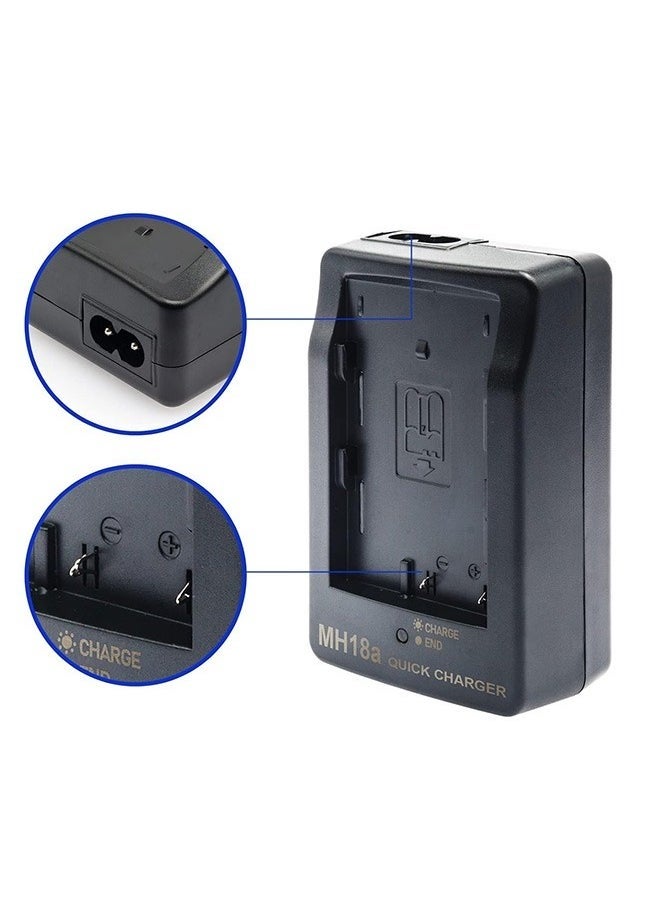 Ailily - MH-18a Quick Battery Charger Compatible with Nikon EN-EL3 EN-EL3e EN-EL3a Battery for D50 D70 D70s D80 D90 D100 D200 D300 D300s D700 Digital SLR Cameras - Image 1