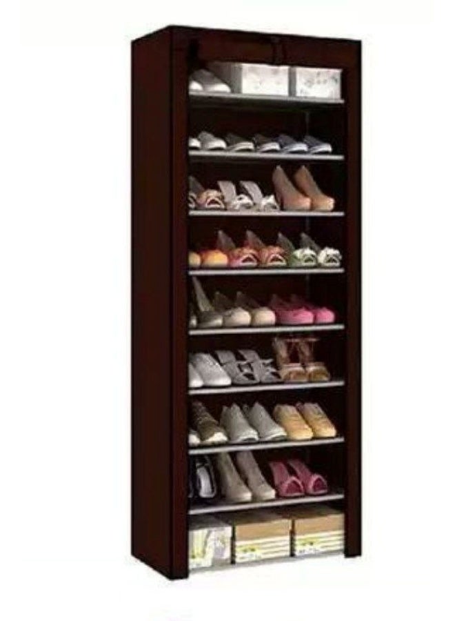 10-Tier Fabric Shoe Rack – Multi-Tier Shoe Organizer for Space Saving and Practical, Stylish Shoe Organization HR