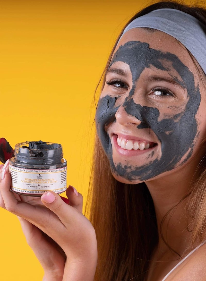 Nature Spell Detox Face Mask 100g – Activated Charcoal + Honey + Vitamin E – Deep Cleanse - Image 3
