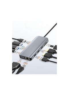Generic USB C Triple Display Docking Station, Dual 4K HDMI + VGA, Gigabit Ethernet RJ45, 100W PD, 4 Data Ports, SD-TF Card Reader  - Image 2