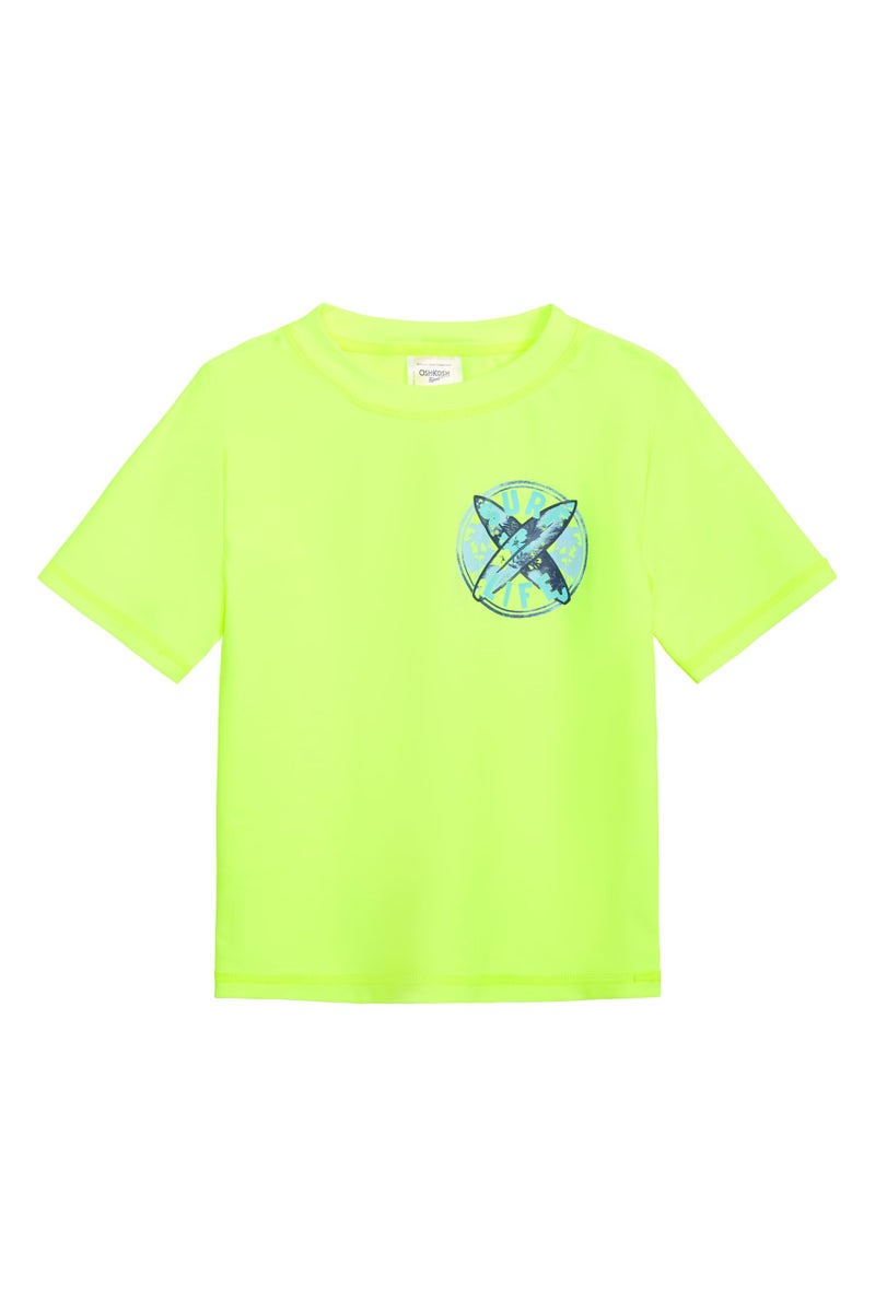 OSHKOSH B'GOSH Toddlers Boys' Swimsuit Trunk and Rashguard Set, Yellow 3T - Image 3