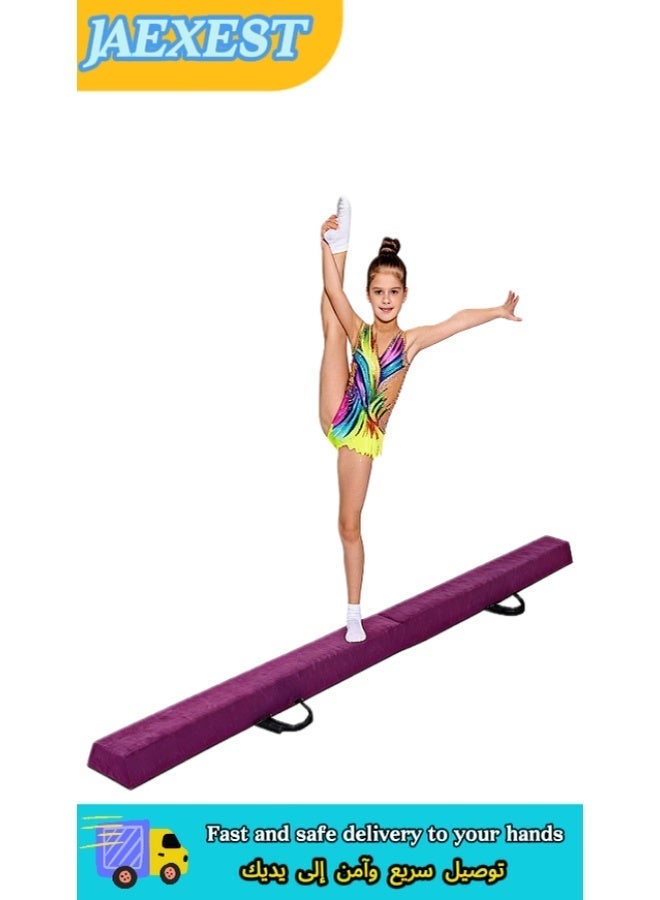 jaexest 7.9FT Balance Beam Folding Gymnastics Beam Non Slip Bottom With Carry Bag for Kids, Beginners and Professional Home Training - Image 1