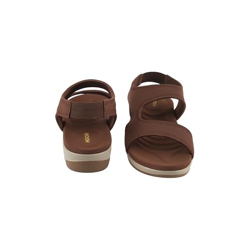 Mochi Women Brown Synthetic Flats Back Strap Fashion Sandals UK/4 EU/37 (33-632) - Image 5